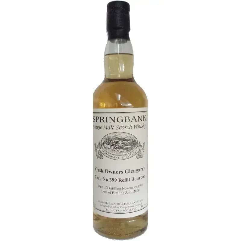 Springbank 1998 Cask Owners Glengarry Nr.399