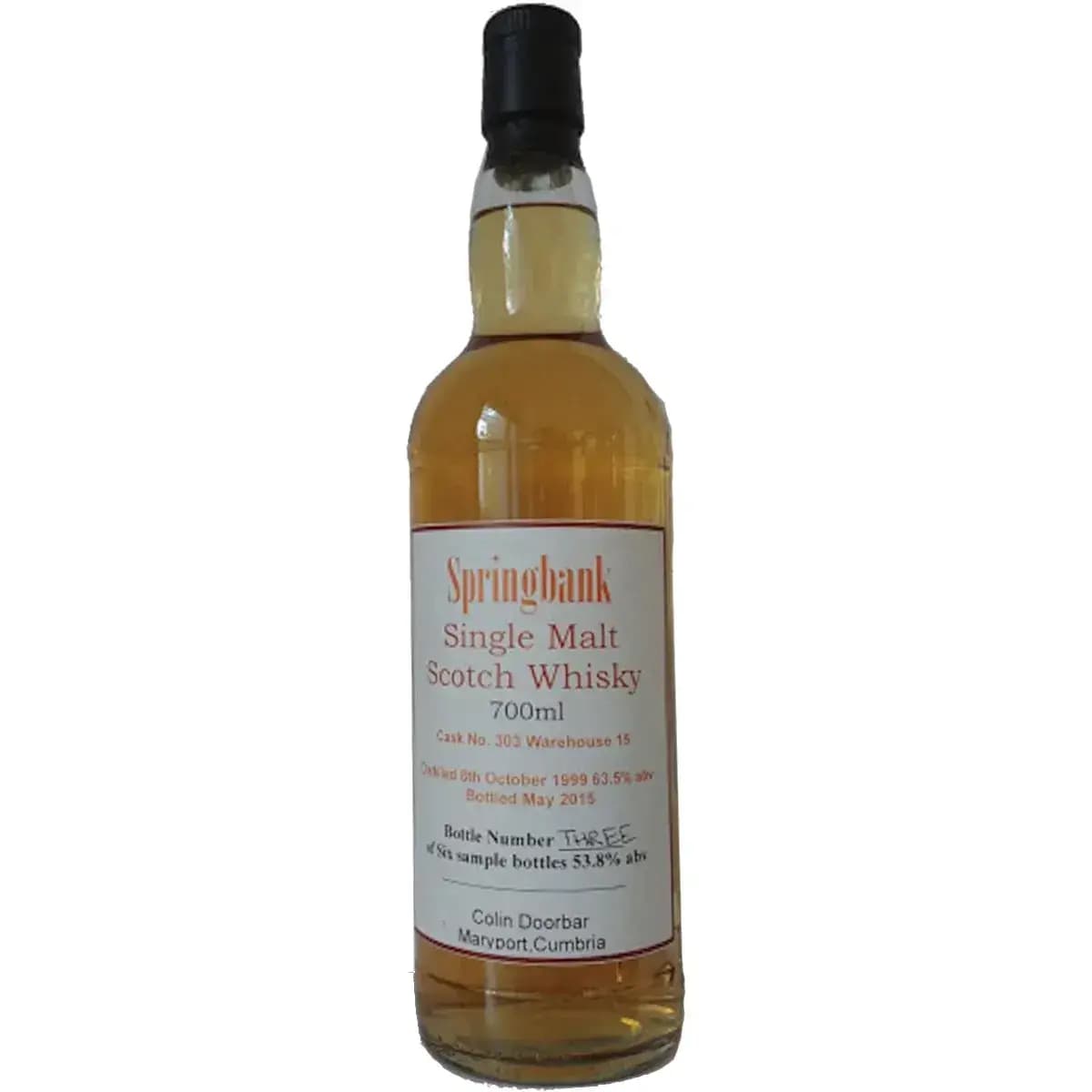 Springbank 1999 Private Bottling Cask Nr.303