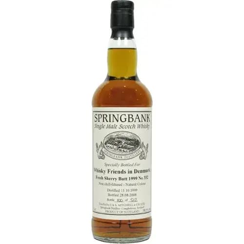 Springbank 1999 Private Bottling Whisky Friends In Denmark Cask Nr.332