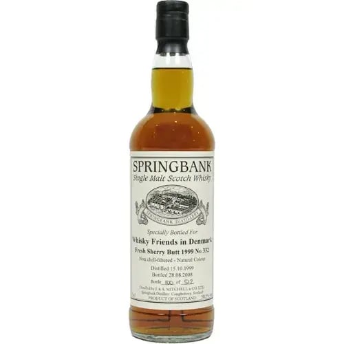 Springbank 1999 Private Bottling Whisky Friends In Denmark Cask Nr.332