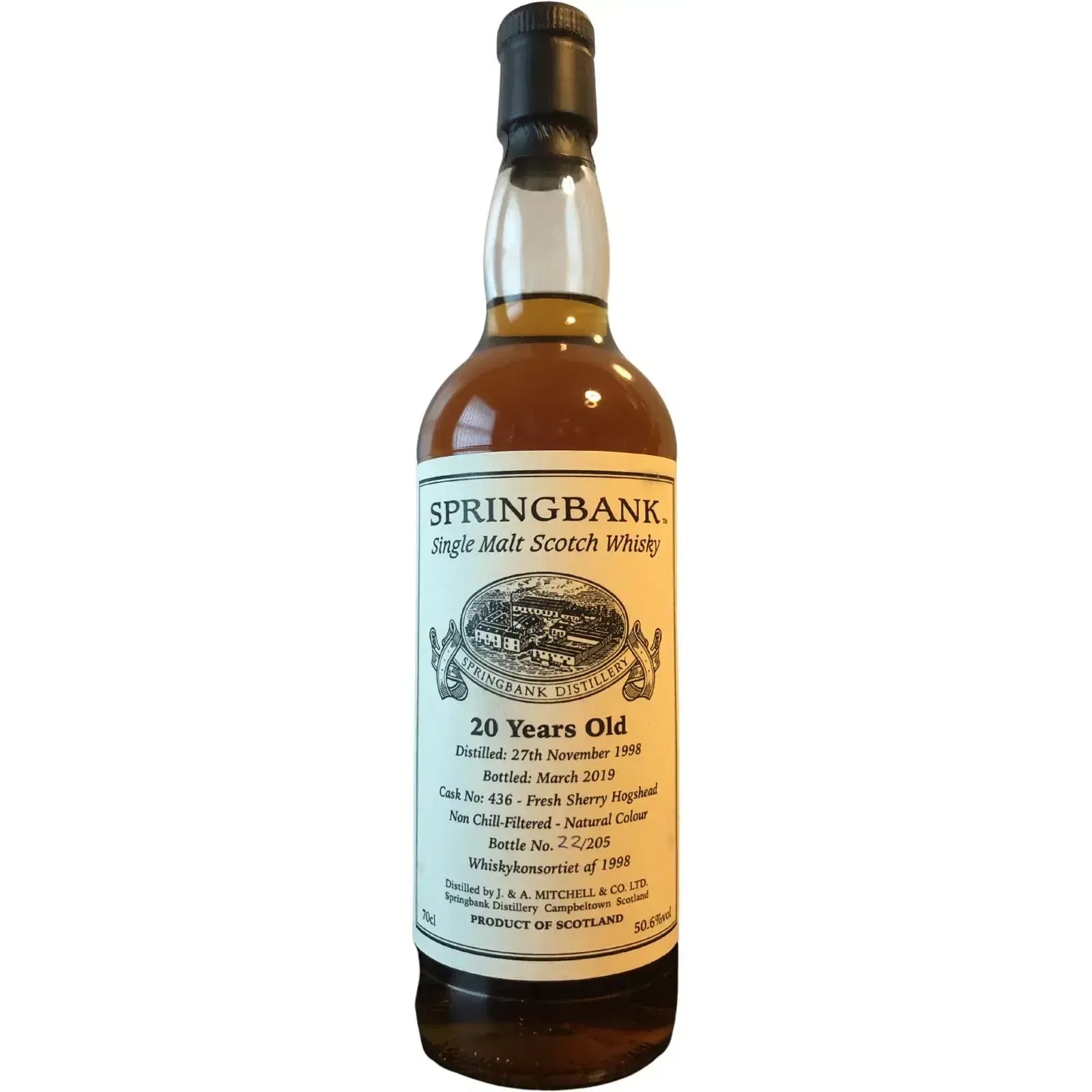 Springbank 20 Years Old 1998 Private Bottling Cask Nr.436