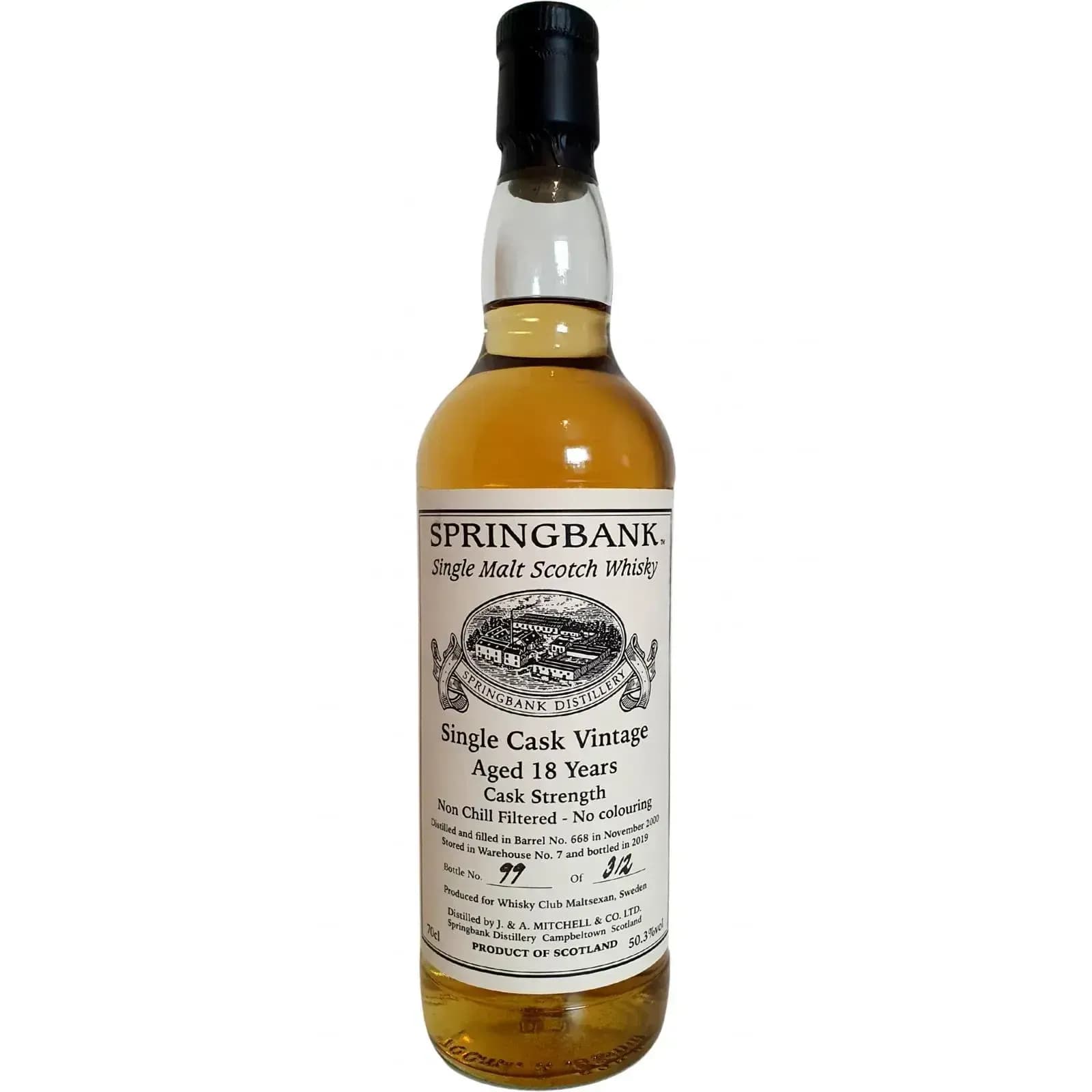Springbank 2000 Private Bottling Cask Nr.668