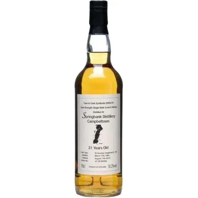 Springbank 21 Years Old 1989 Case In Cask Syndicate 2002/18 Cask Nr.143
