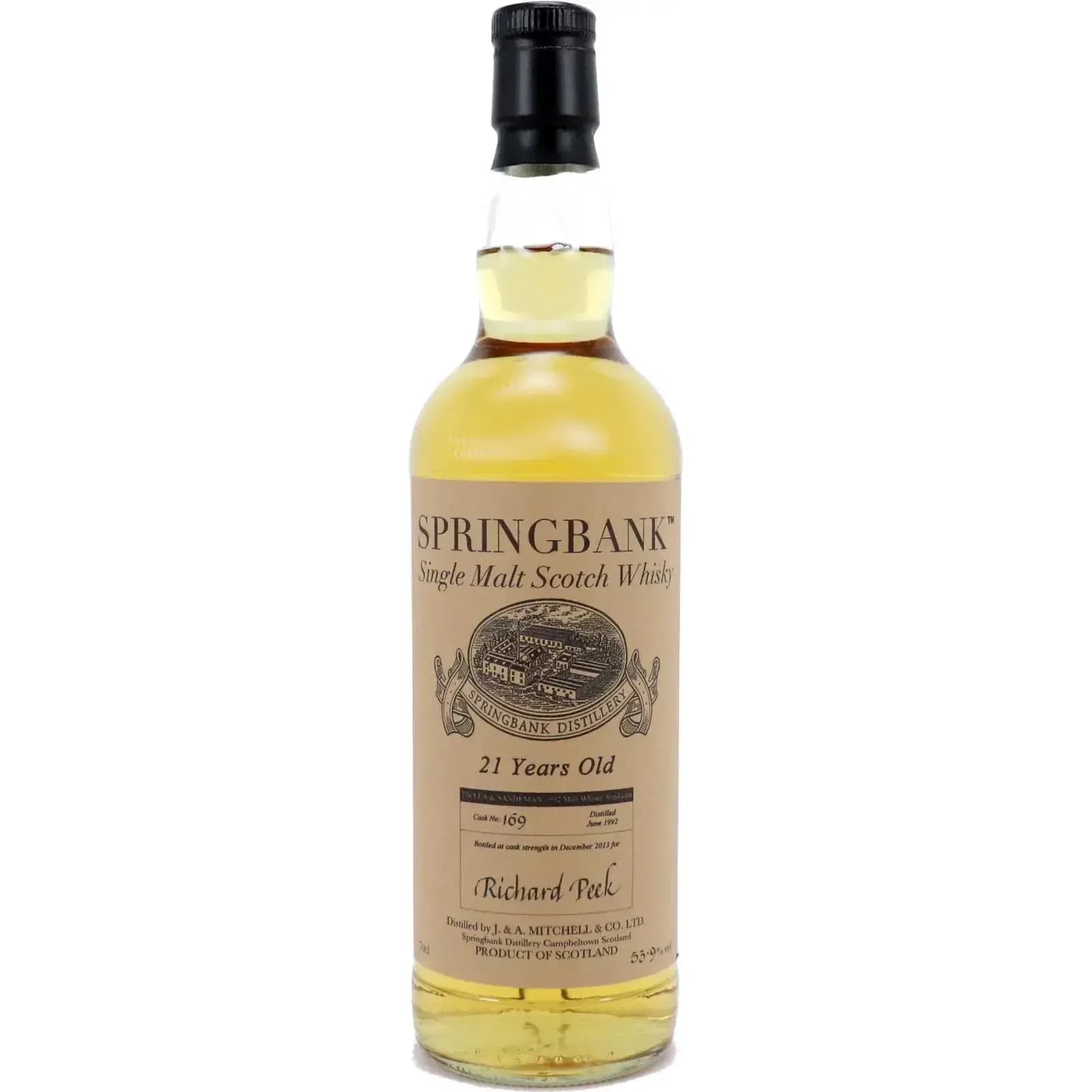Springbank 21 Years Old 1992 Private Cask Nr.169
