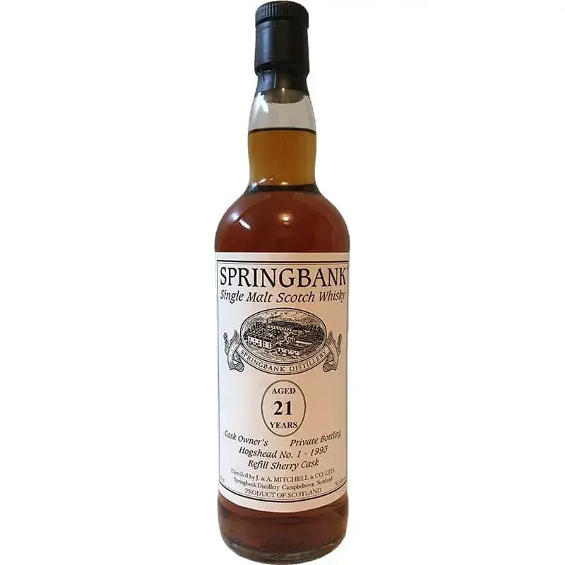 Springbank 21 Years Old 1993 Cask Owner'S Private Bottling Nr.33970
