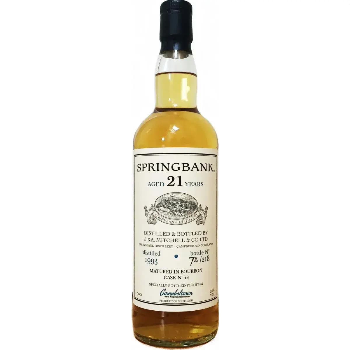 Springbank 21 Years Old 1993 Private Bottling Cask Nr.18
