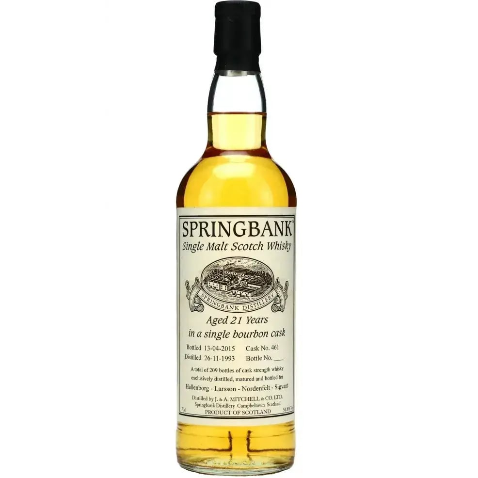 Springbank 21 Years Old 1993 Private Bottling Cask Nr.461