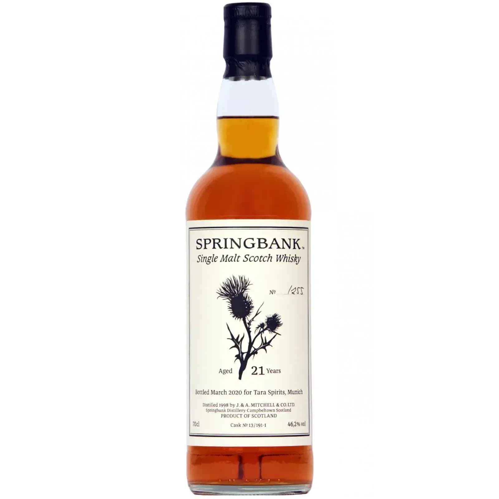 Springbank 21 Years Old 1998 Private Bottling Cask Nr.13/191 - 1