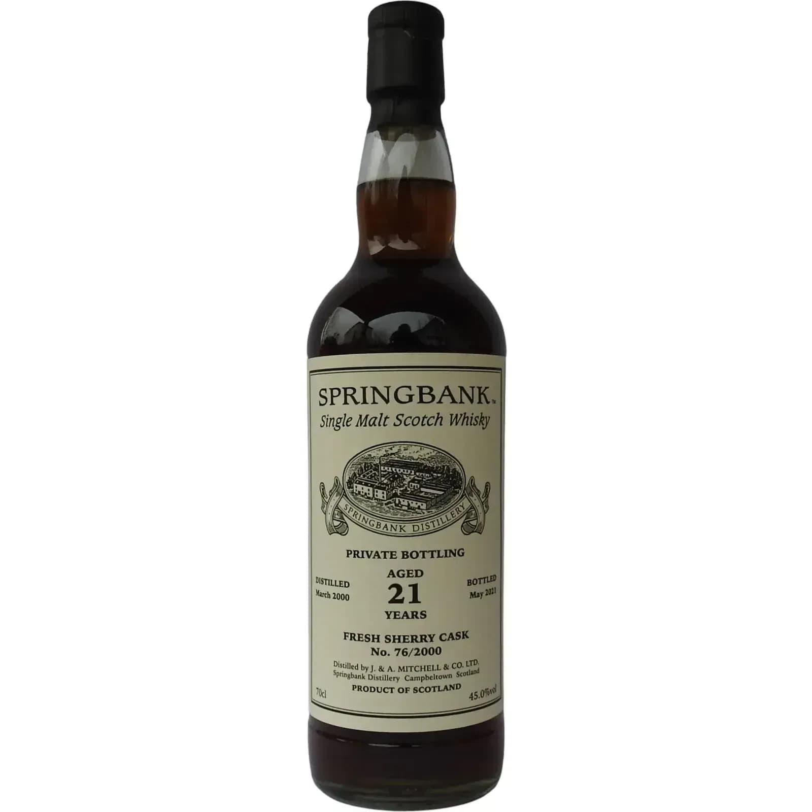 Springbank 21 Years Old 2000 Private Bottling Cask Nr.76/2000