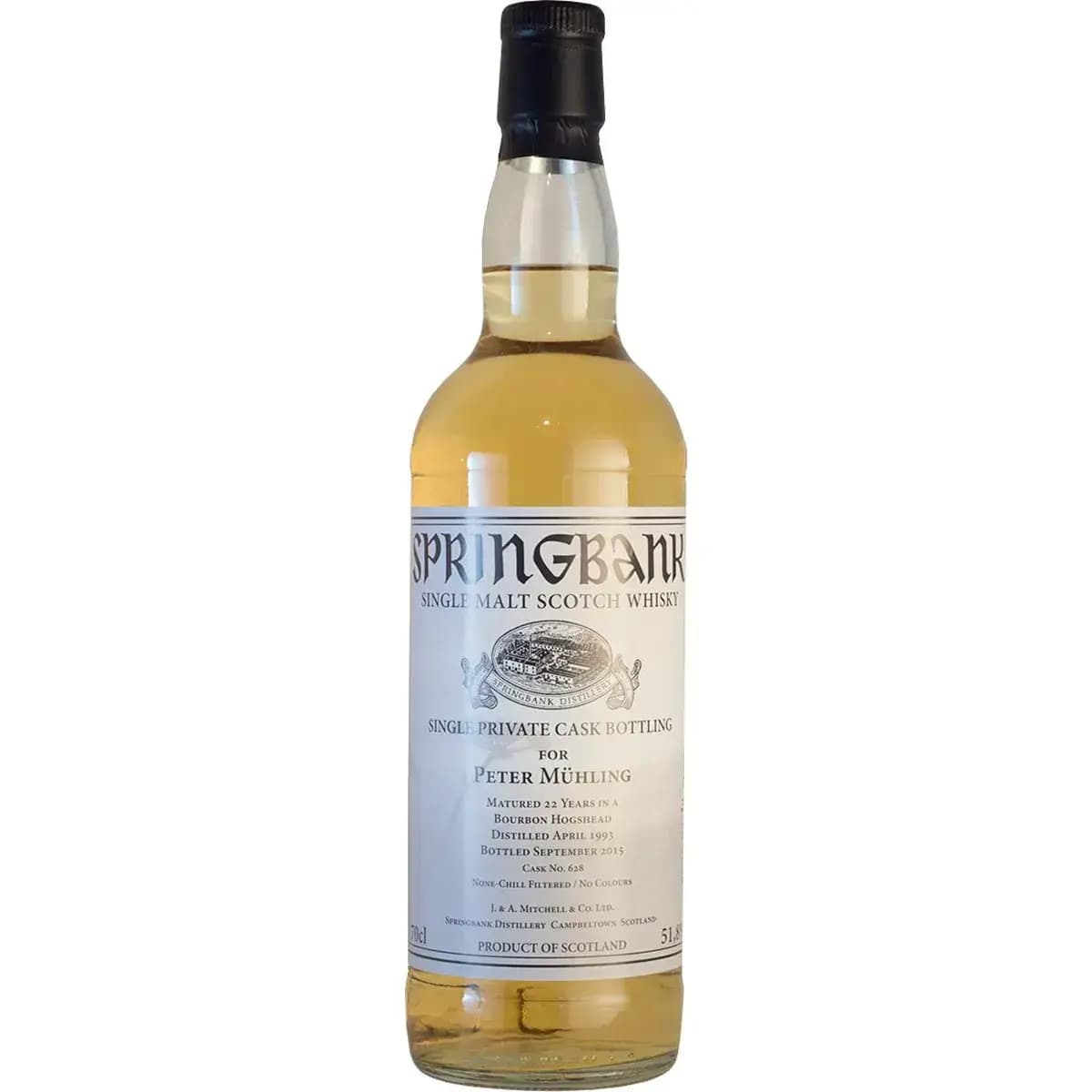 Springbank 22 Years Old 1993 Private Bottling Cask Nr.628