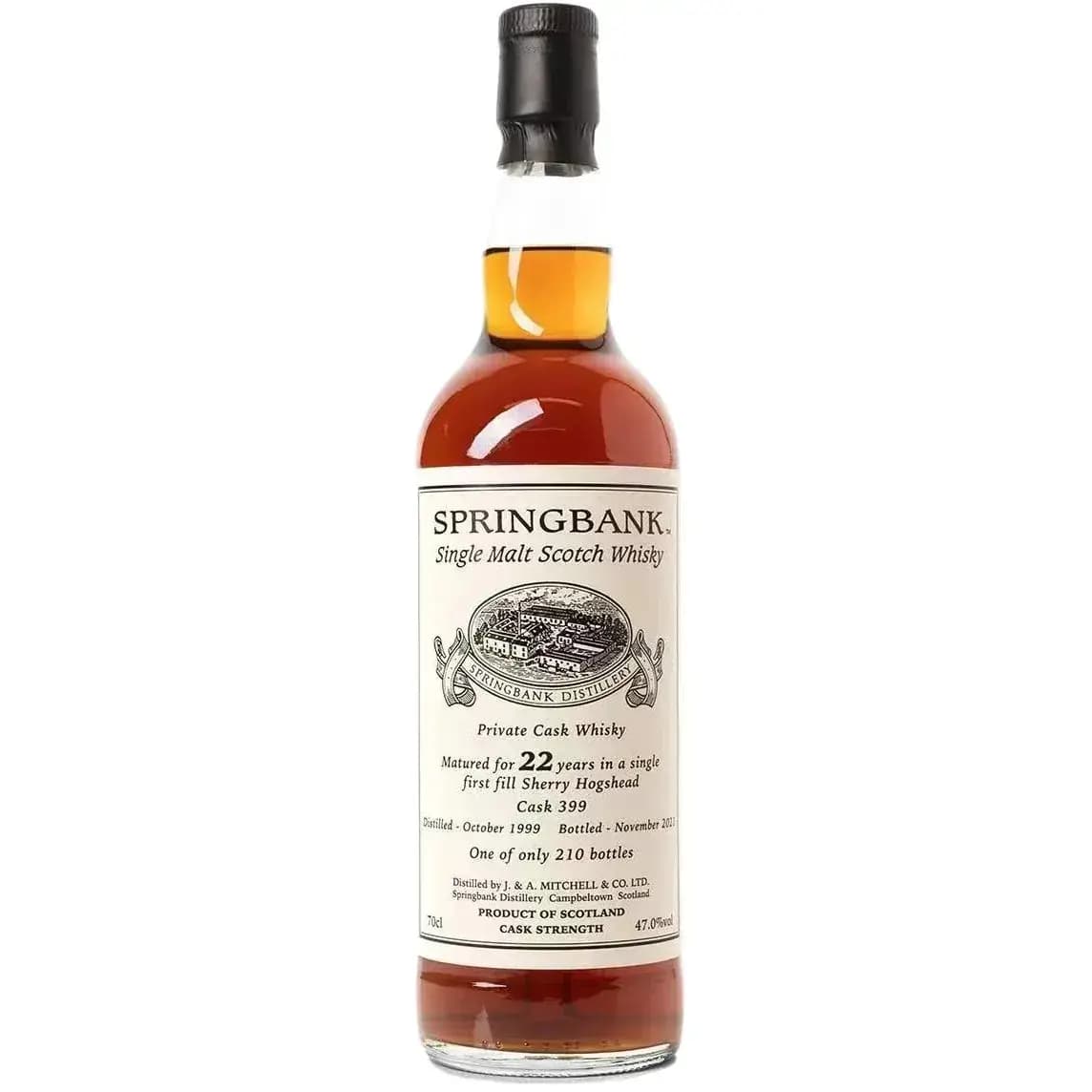 Springbank 22 Years Old 1999 Private Bottling Cask Nr.399