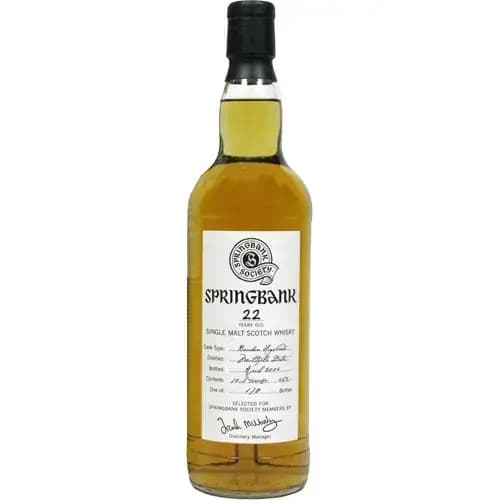 Springbank 22 Years Old Society Bottling