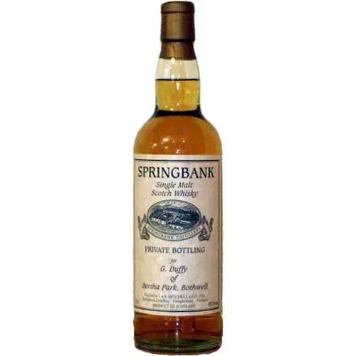 Springbank 25 Years Old 1975 Private Bottling G. Duffy Of Bertha Park, Bothwell