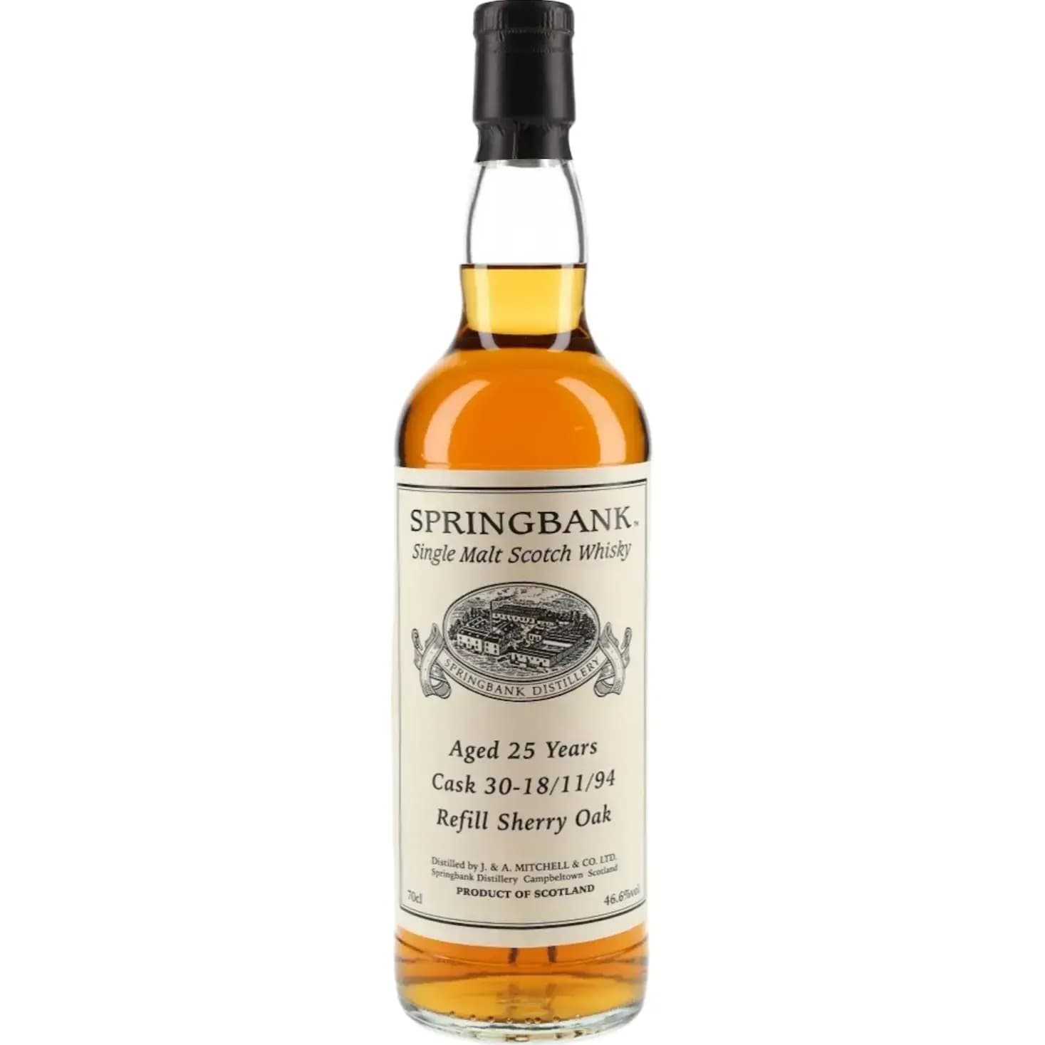Springbank 25 Years Old 1994 Private Cask Bottling Cask Nr.30 - 18/11/94