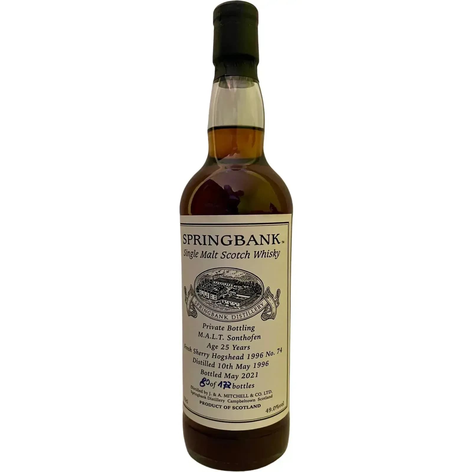 Springbank 25 Years Old 1996 Private Bottling Cask Nr.74