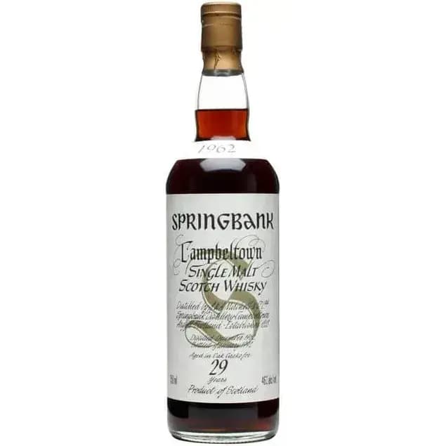 Springbank 29 Years Old 1962 White Label Big Golden S