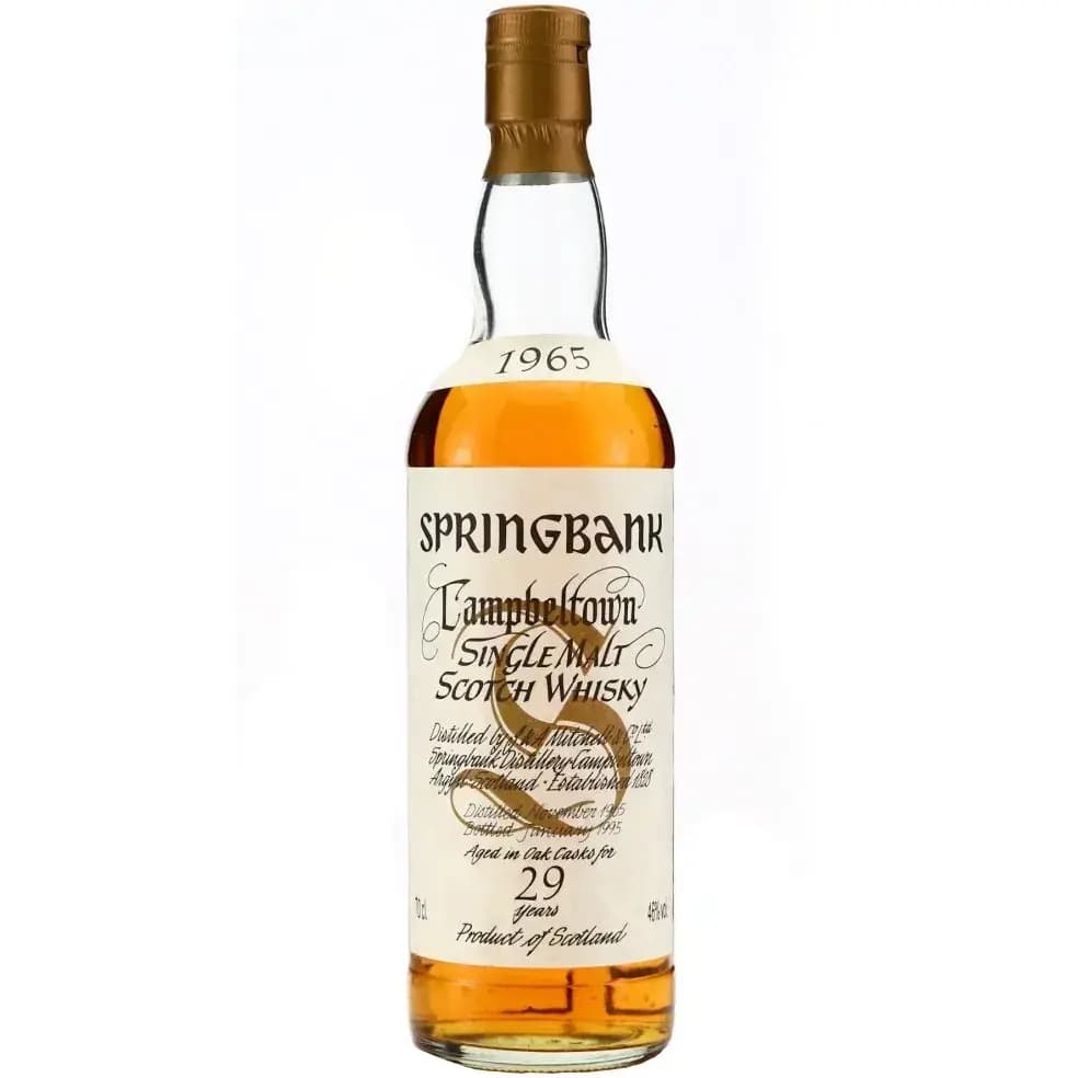 Springbank 29 Years Old 1965 White Label Big Golden S