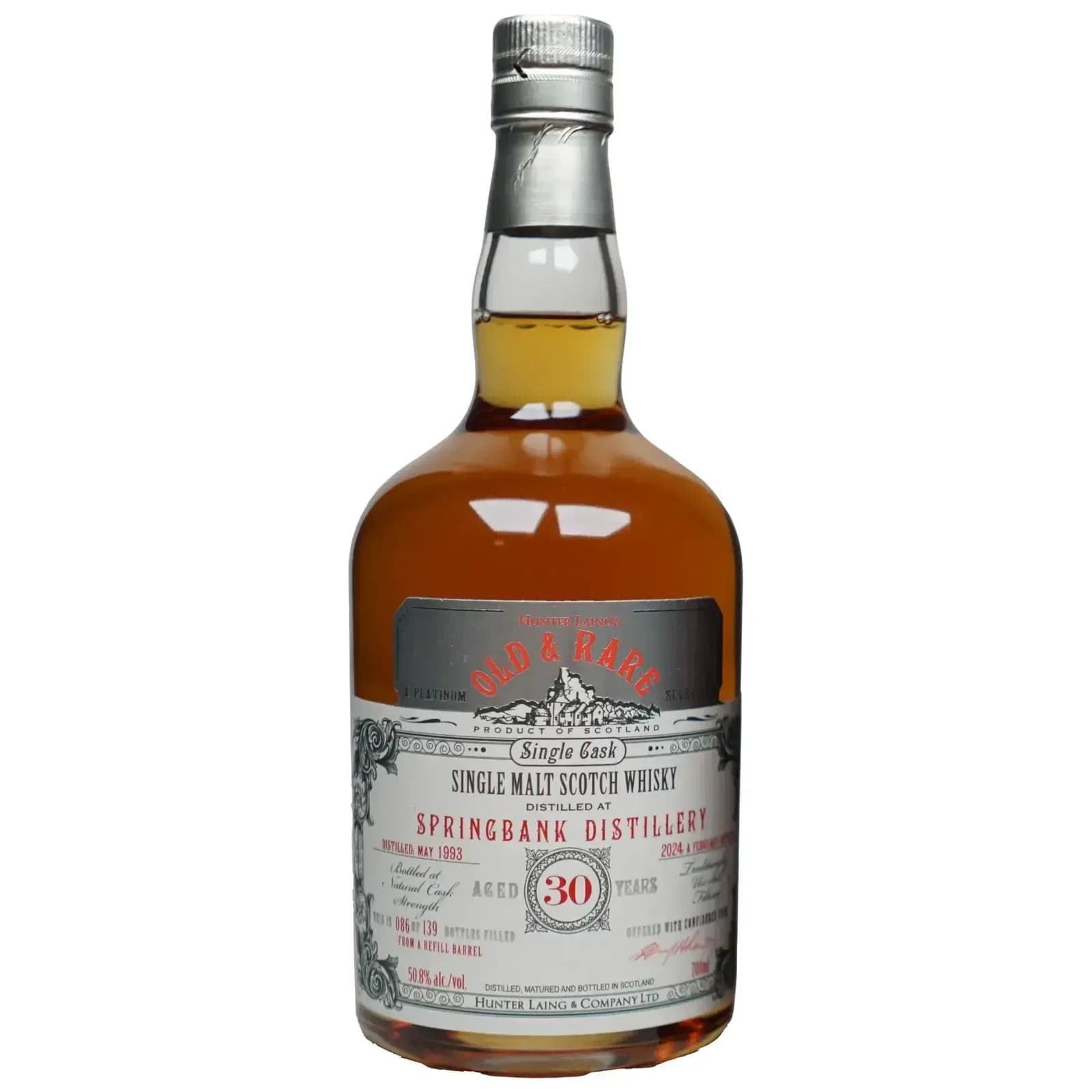 Springbank 30 Years Old 1993 Old & Rare A Platinum Selection Hunter Laing