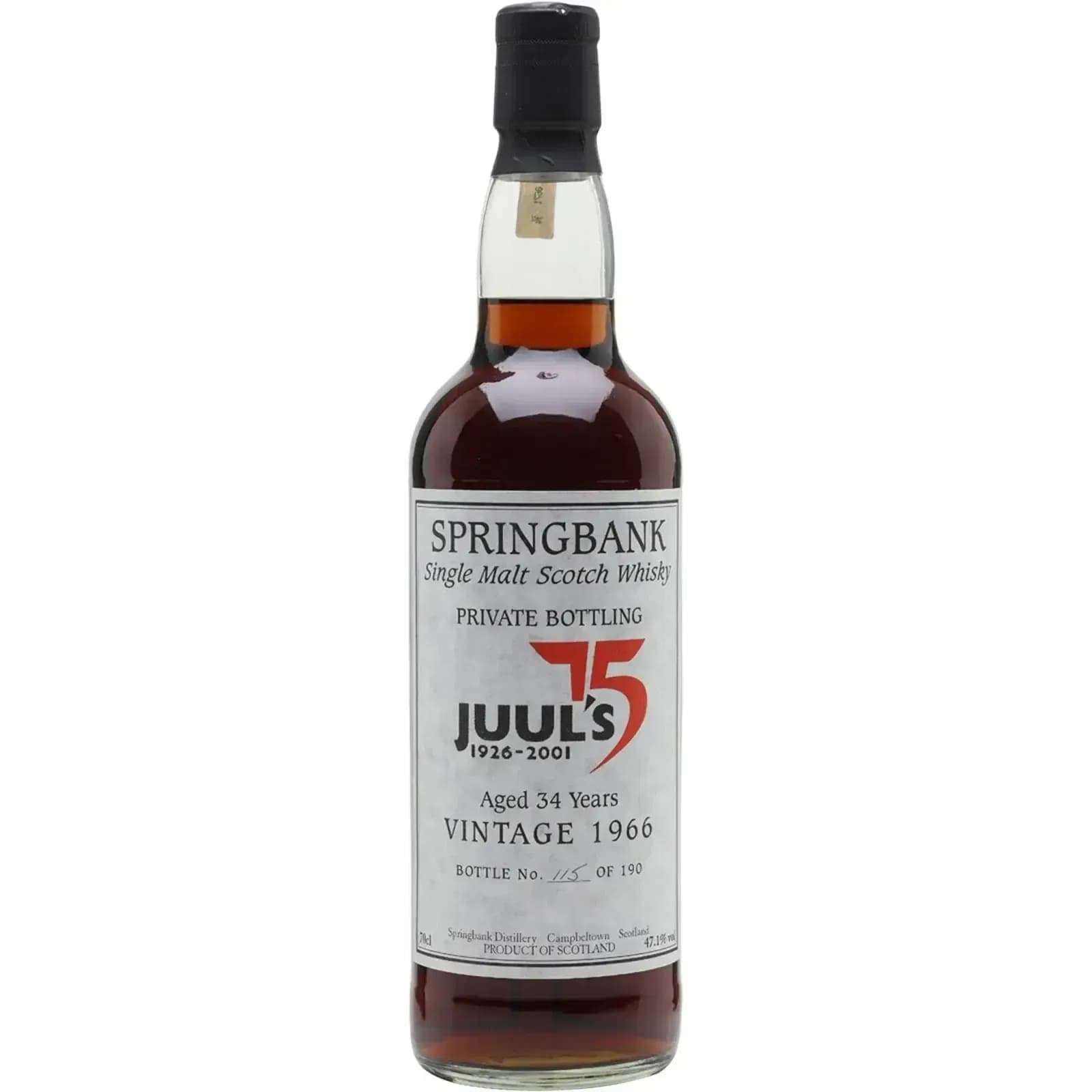 Springbank 34 Years Old 1966 Private Bottling Juul'S 75