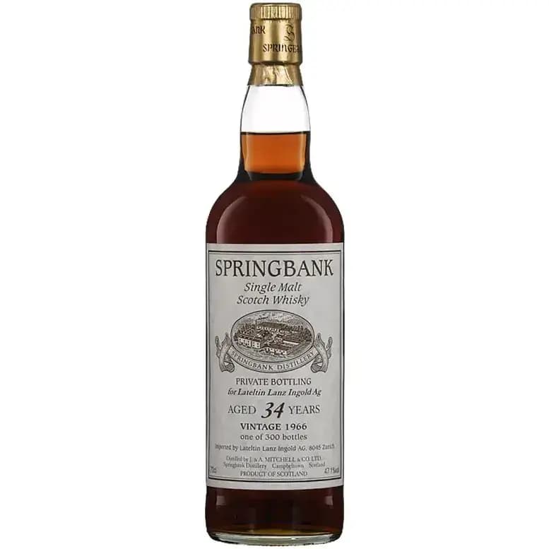 Springbank 34 Years Old 1966 Private Bottling Lateltin Lanz Ingold Ag
