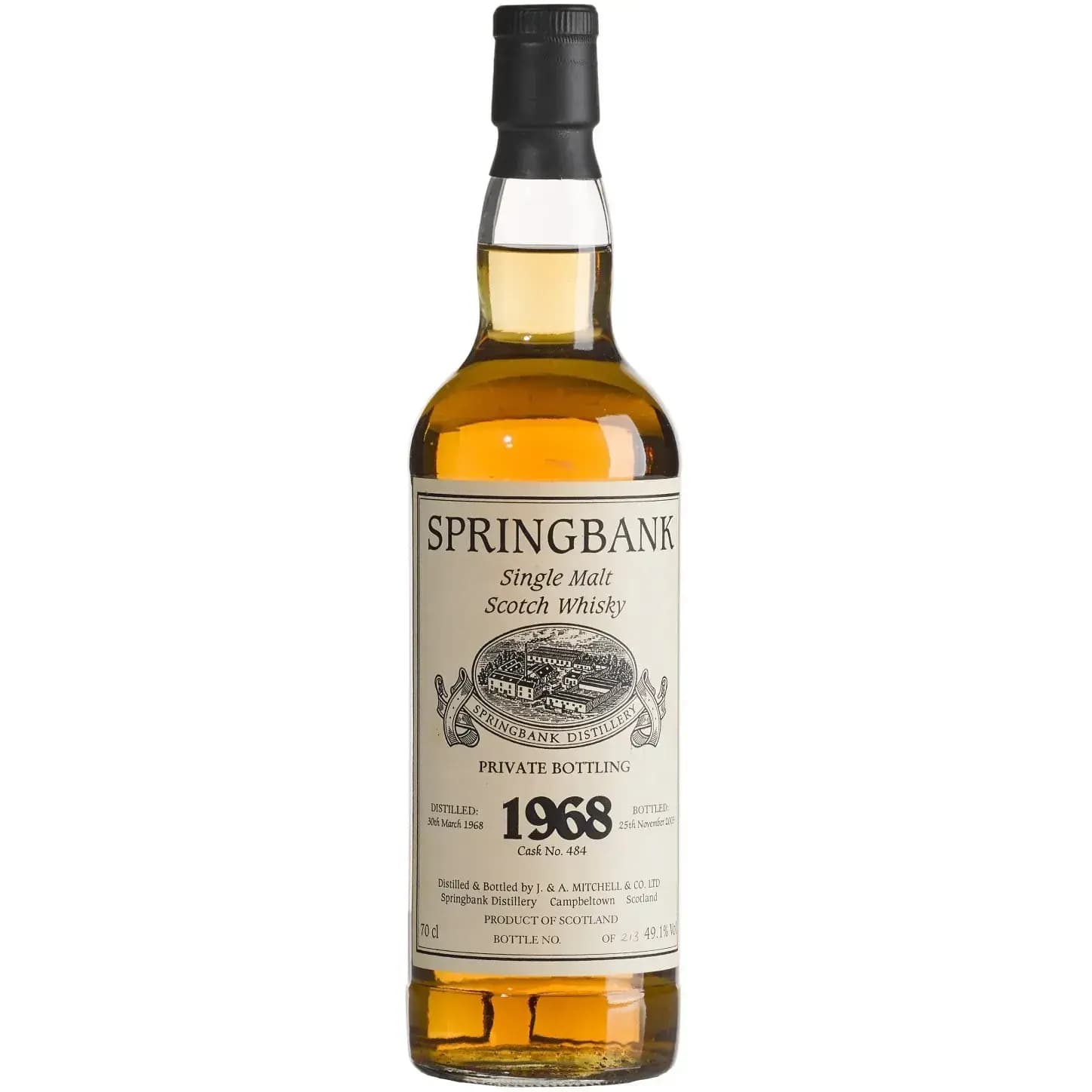 Springbank 35 Years Old 1968 Private Bottling Cask Nr.484