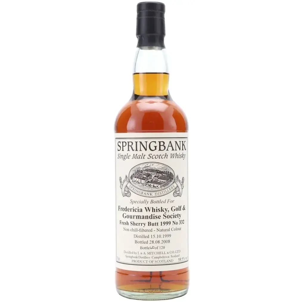 Springbank 8 Years Old 1999 Private Bottling Frederica Whisky Golf & Gourmandise Society Cask Nr.332