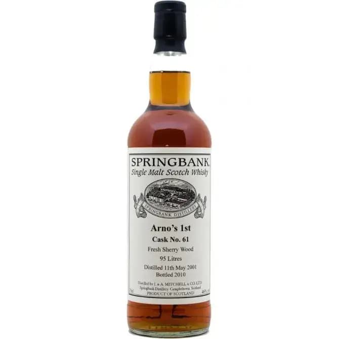 Springbank 8 Years Old 2001 Private Bottling Arno'S 1St Cask Nr.61