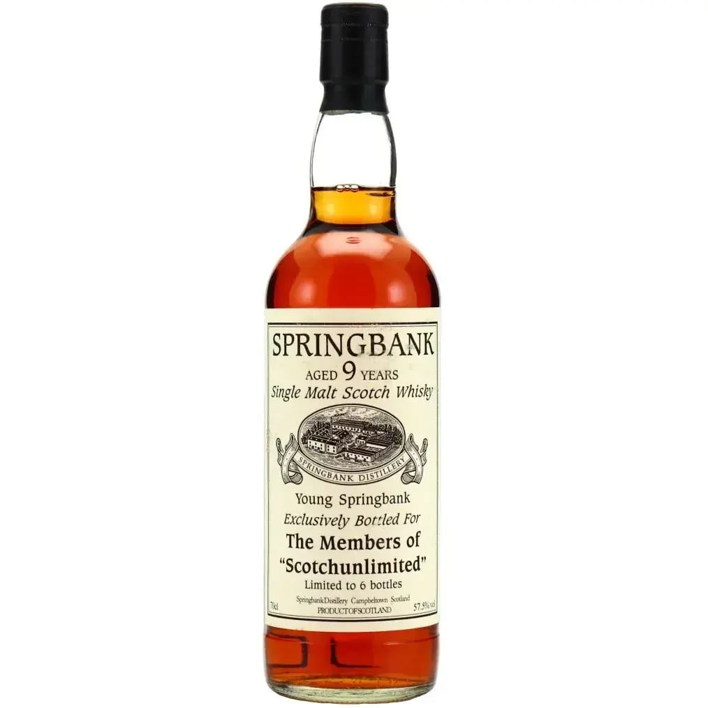 Springbank 9 Years Old 1996 Private Bottling Members Of Scotchunlimited Cask Nr.1996 - 76