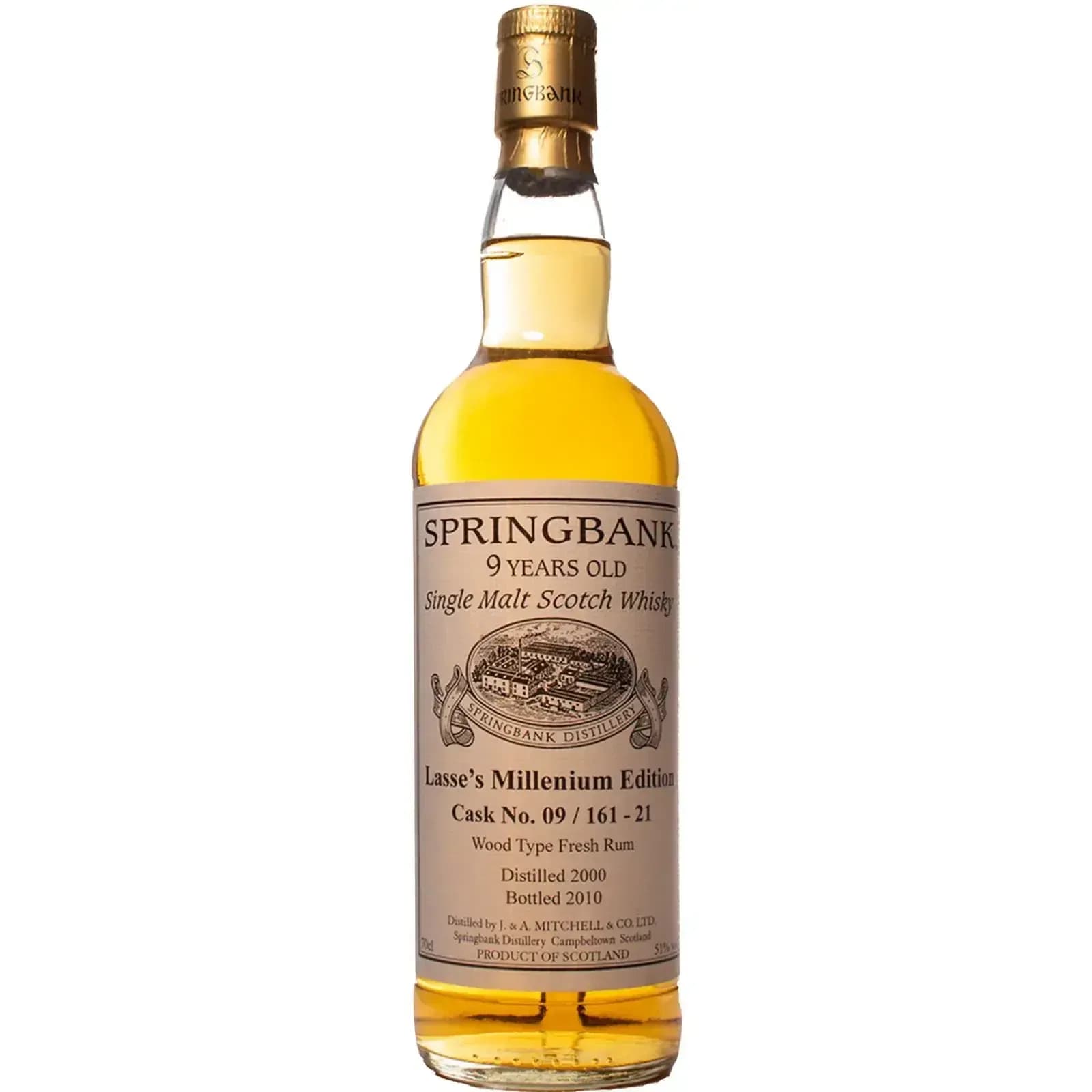 Springbank 9 Years Old 2000 Private Bottling Cask Nr.09 / 161 - 21