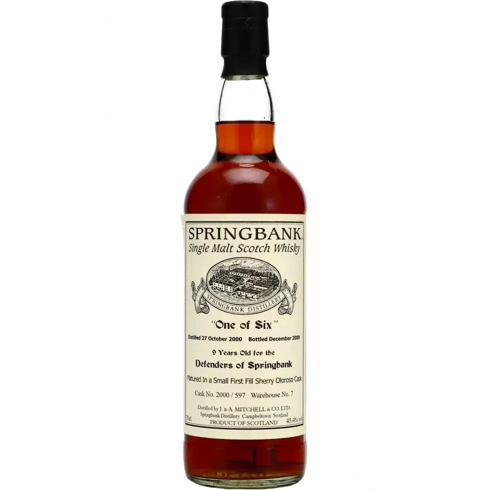 Springbank 9 Years Old 2000 Private Bottling Cask Nr.2000 / 597