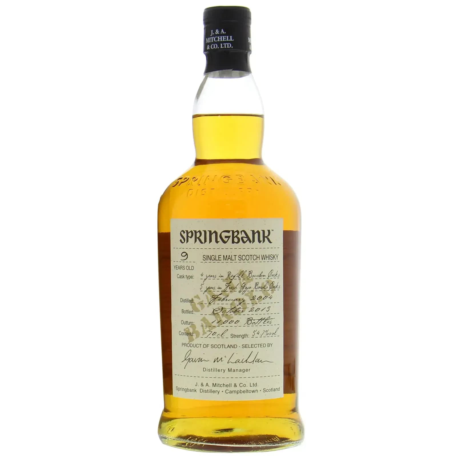 Springbank 9 Years Old 2004 Gaja Barolo Wood Expressions