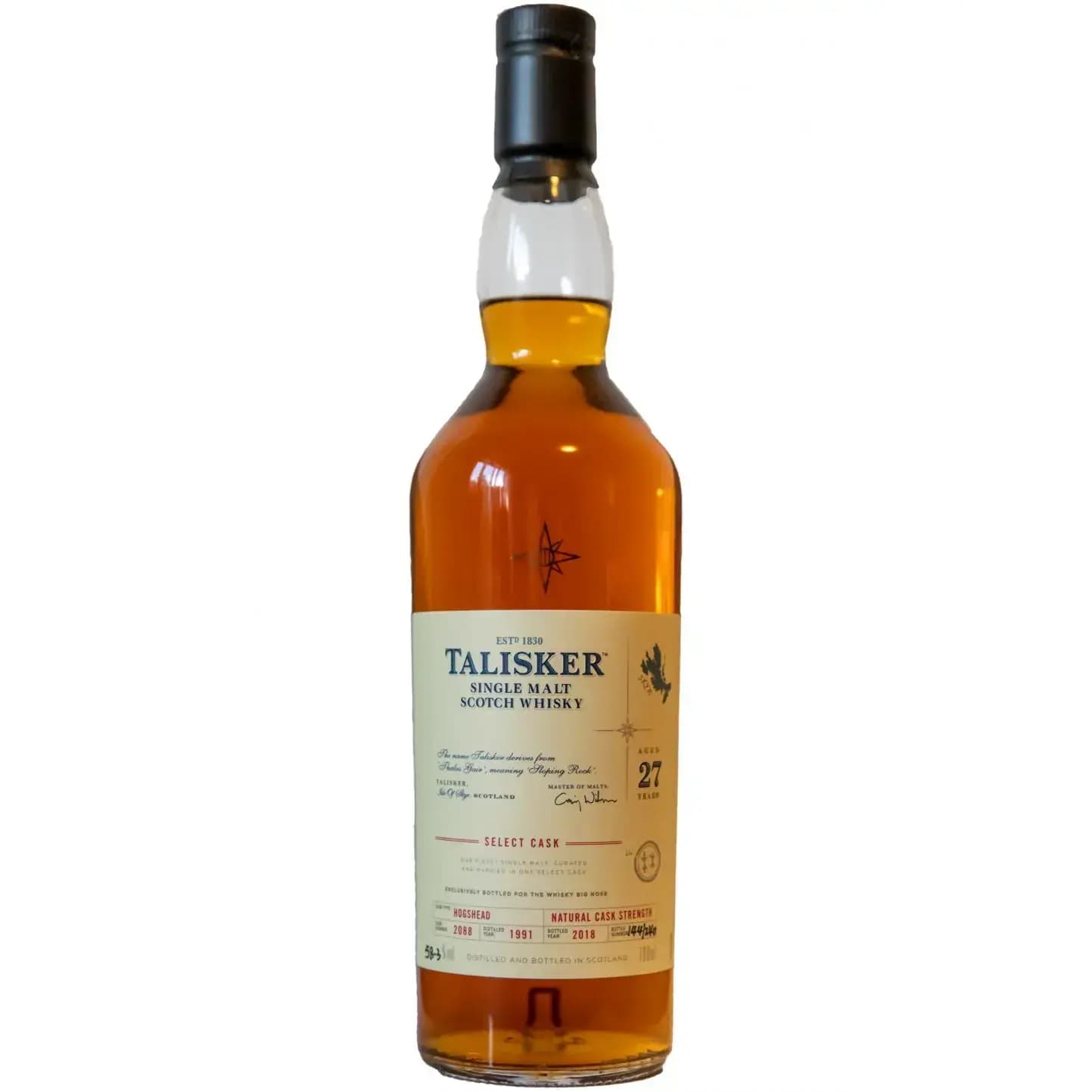 Talisker 27 Years Old 1991 Select Casks Of Distinction Cask Nr.2088