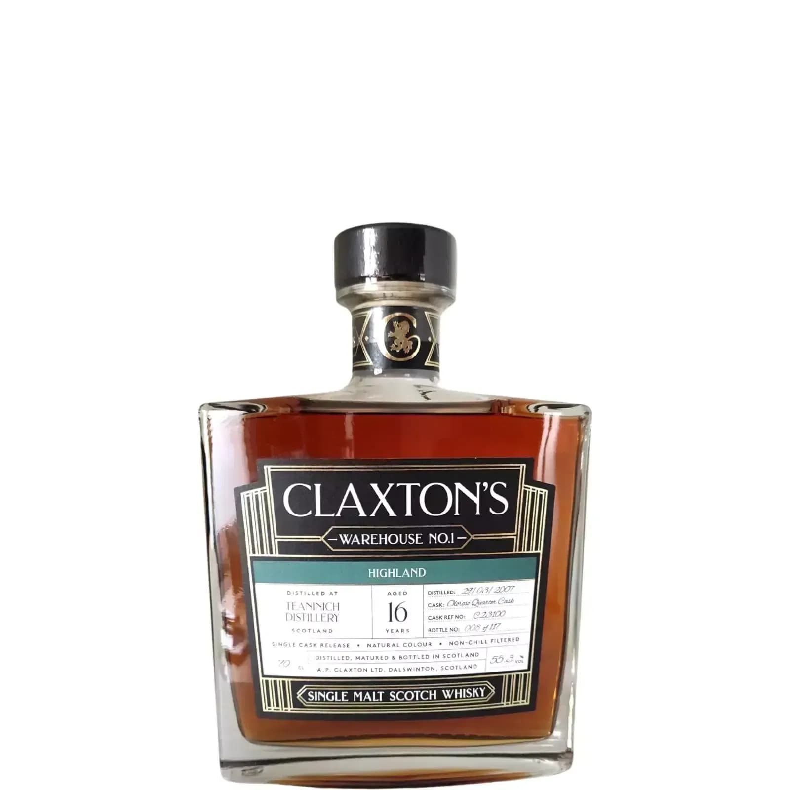 Teaninich 16 Years Old 2007 Warehouse No. 1 Claxton's