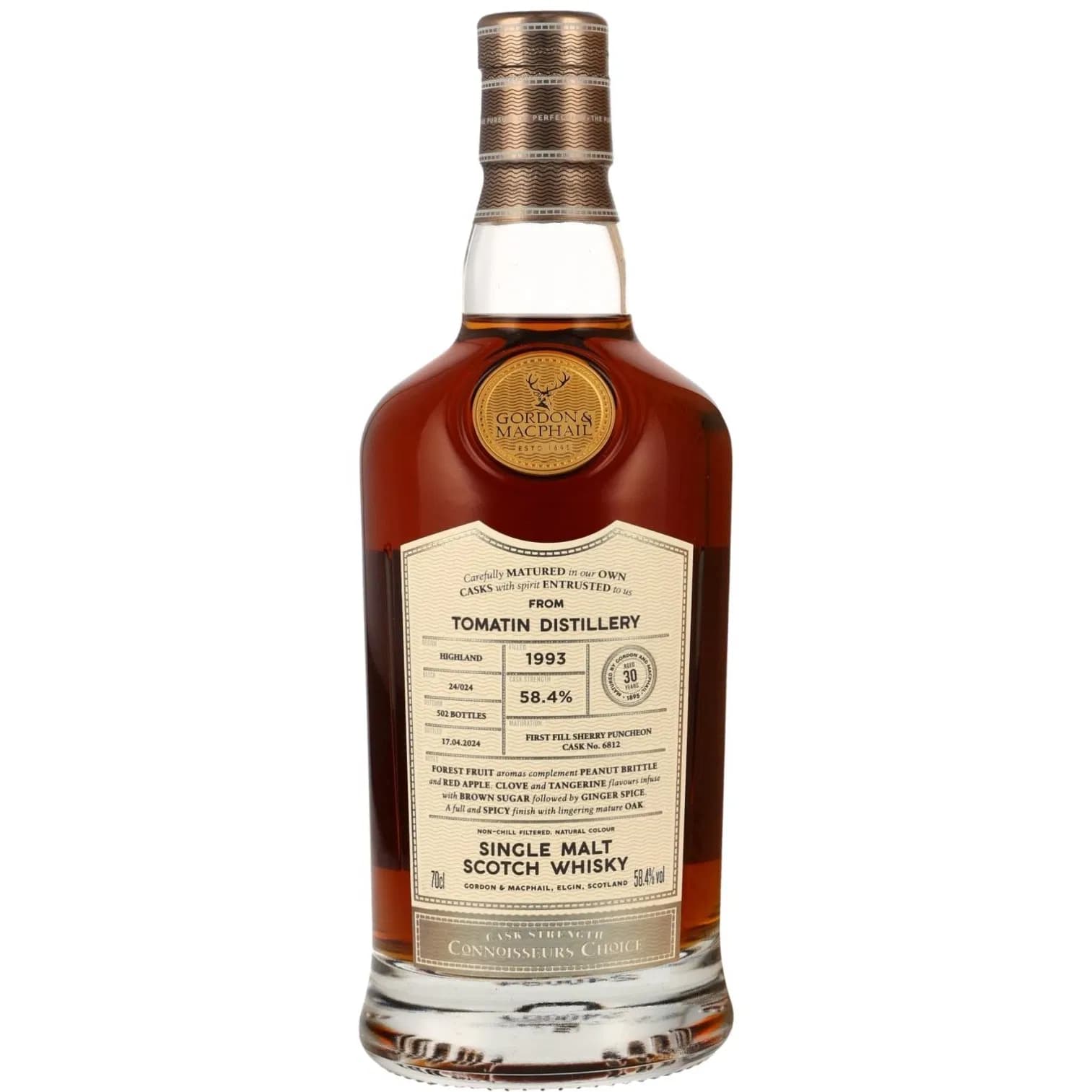 Tomatin 30 Years Old 1993 Connoisseurs Choice Upper Gordon Gordon & MacPhail 6812