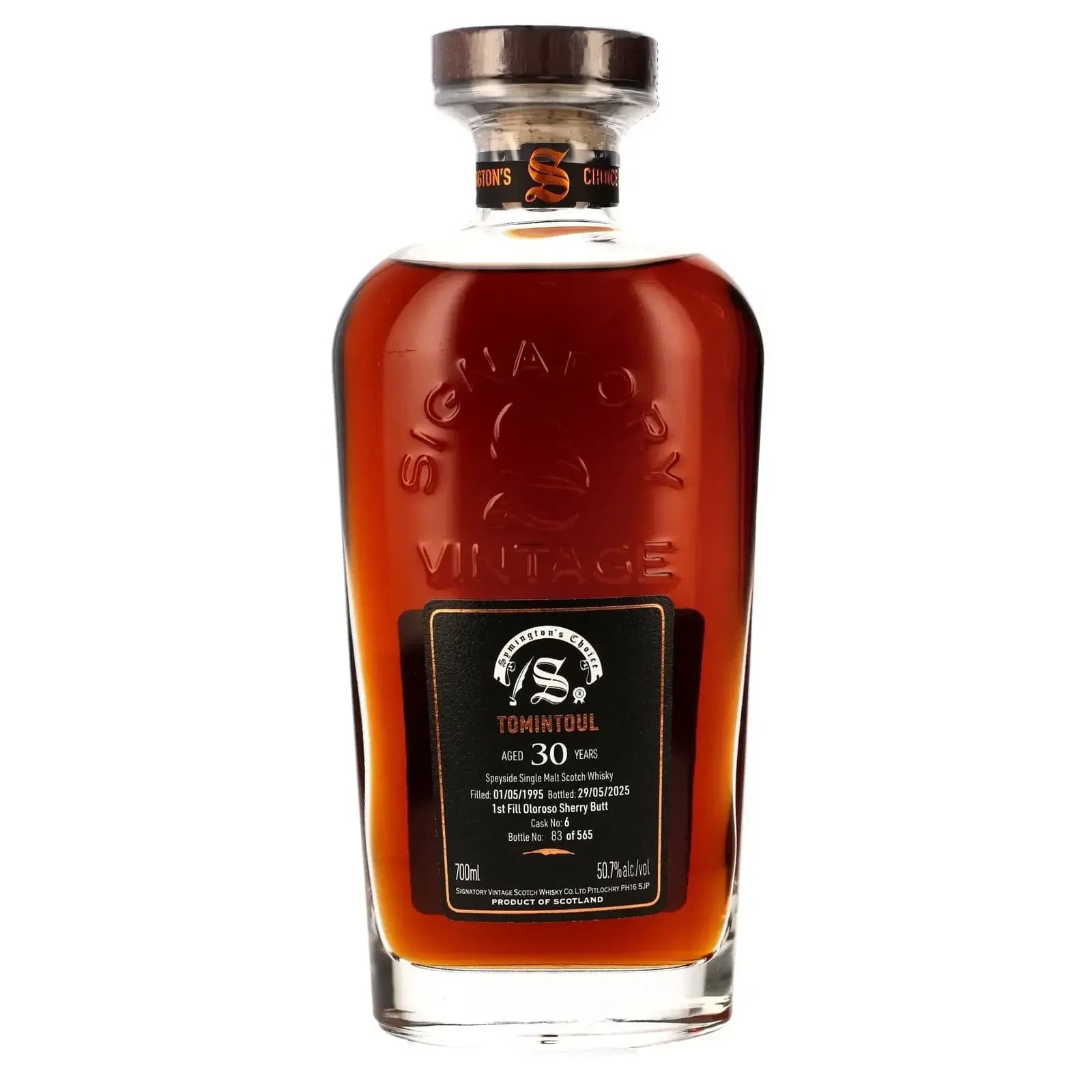 Tomintoul 30 Years Old 1995 Cask Strength Collection Symington’s Choice Signatory Vintage 6