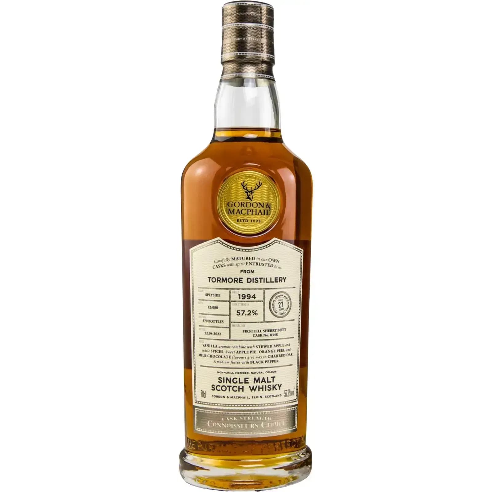 Tormore 27 Years Old 1994 Connoisseurs Choice Cask Strength Gordon & MacPhail 8348
