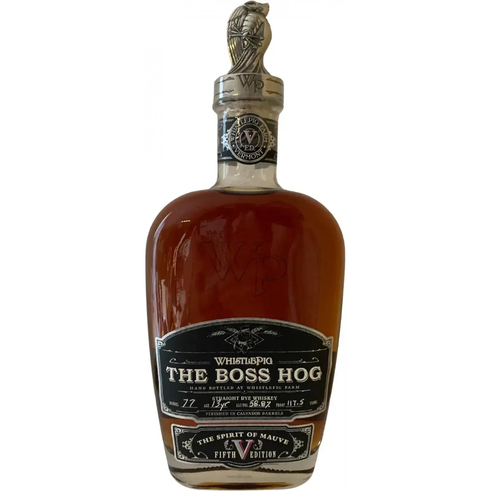 WhistlePig 13 Years Old The Boss Hog 5Th Edition The Spirit Of Mauve Cask Nr.77
