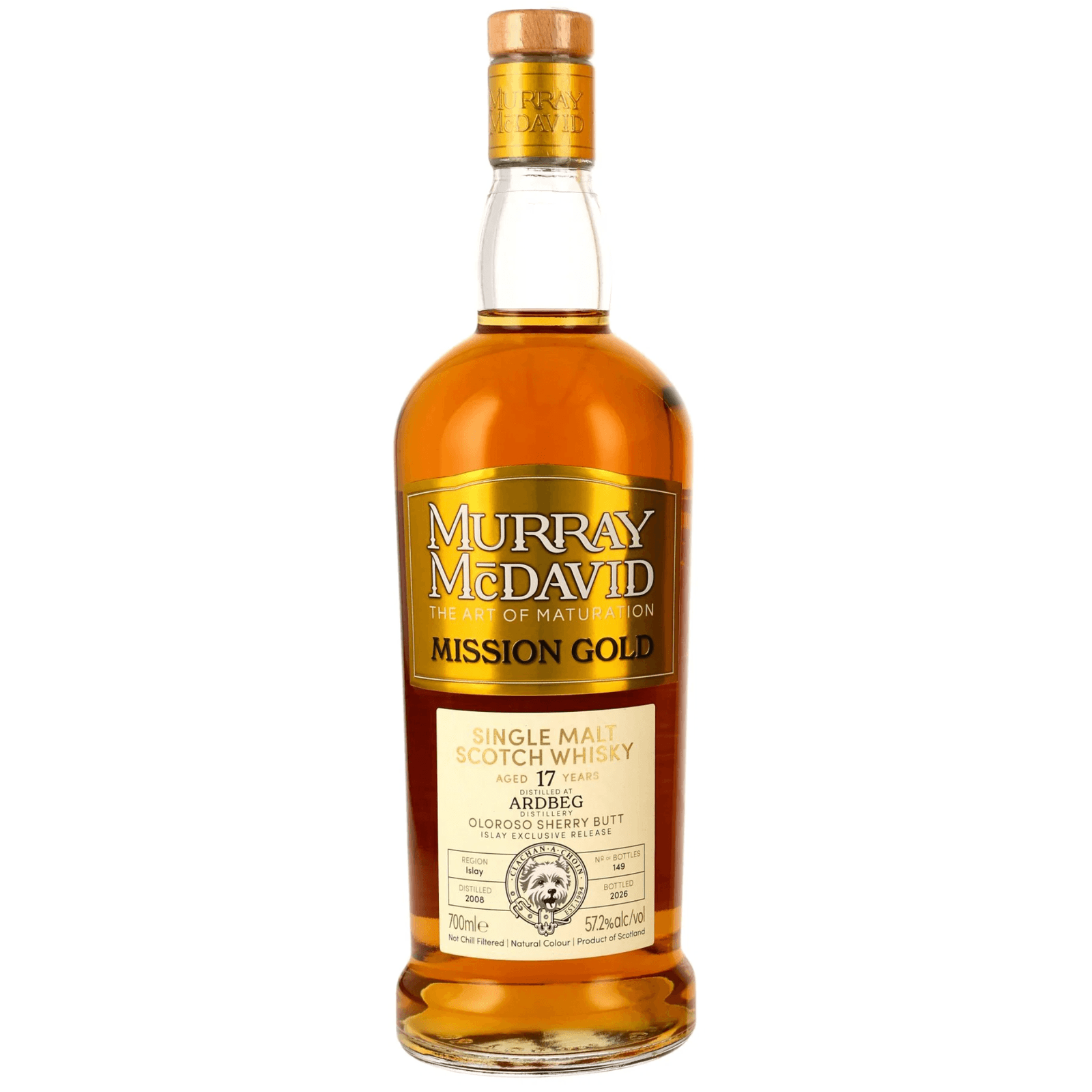 Ardbeg 17 Years Old 2008 Mission Gold Murray McDavid Cask Nr.5038A