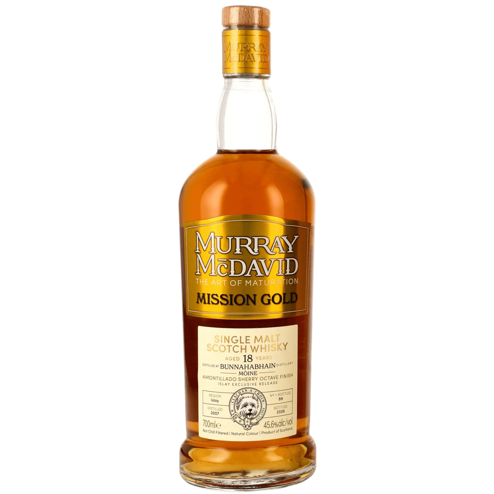 Bunnahabhain 18 Years Old 2007 Mission Gold Murray McDavid Cask Nr.2510049