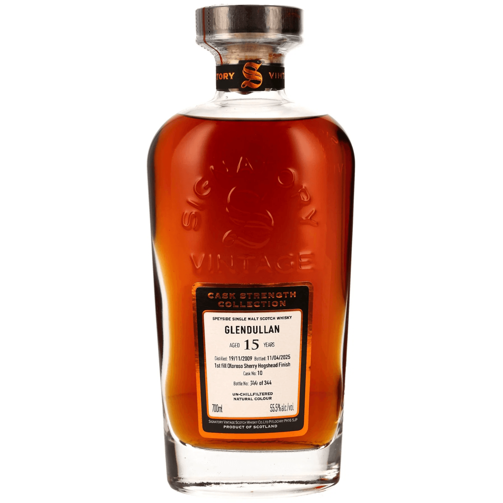Glendullan 15 Years Old 2009 Cask Strength Collection Signatory Vintage Cask Nr.10