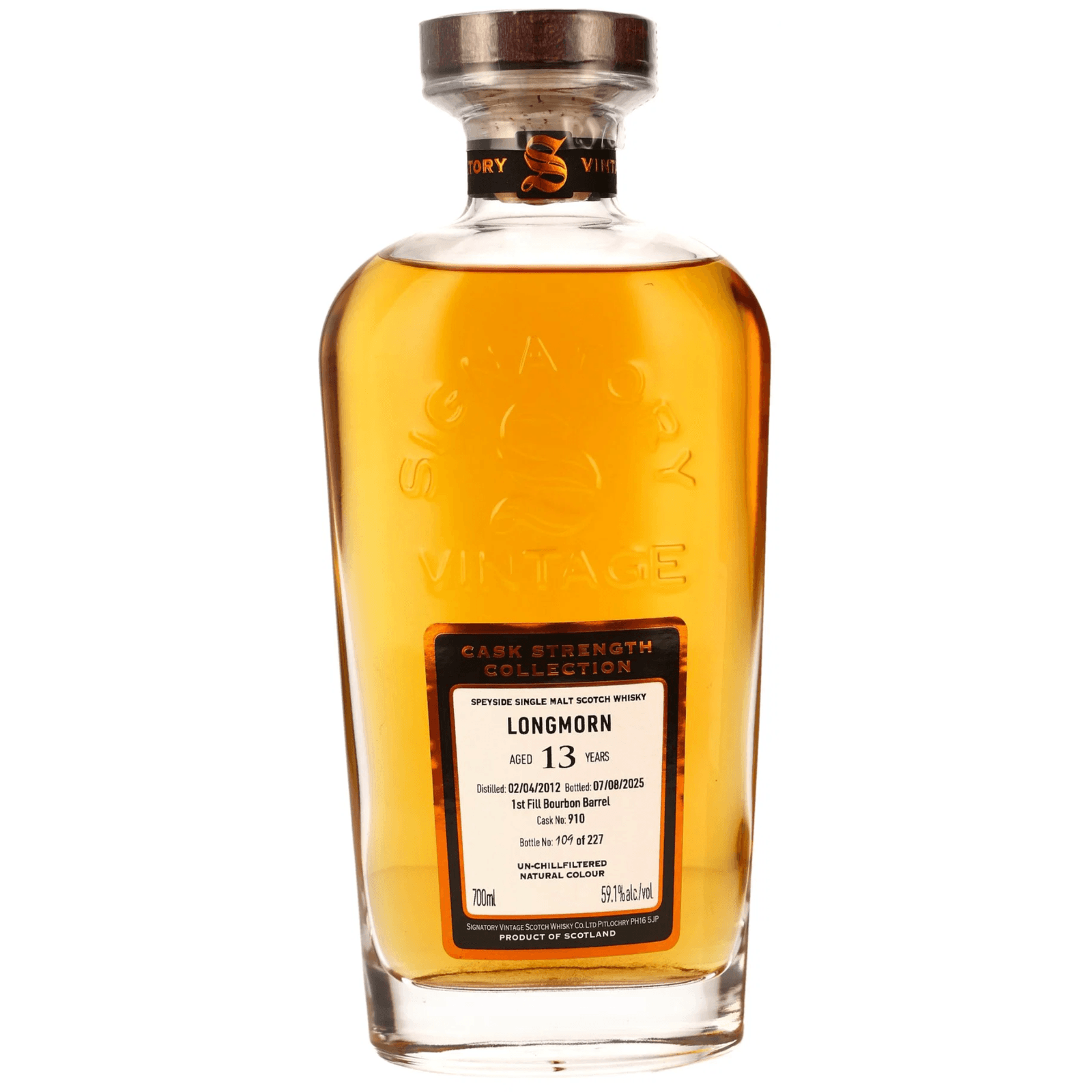 Longmorn 13 Years Old 2012 Cask Strength Signatory Vintage Cask Nr.910