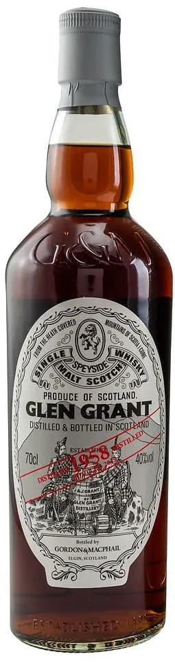 Glen Grant 54 Years Old 1958
Licensed Bottling
Gordon & MacPhail 3815