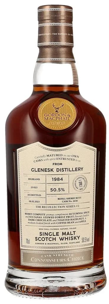 Glenesk 38 Years Old 1984 Connoisseurs Choice Cask Strength
Gordon & MacPhail 2636