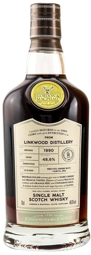 Linkwood 30 Years Old 1990 Connoisseurs Choice Cask Strength
Gordon & MacPhail 6961