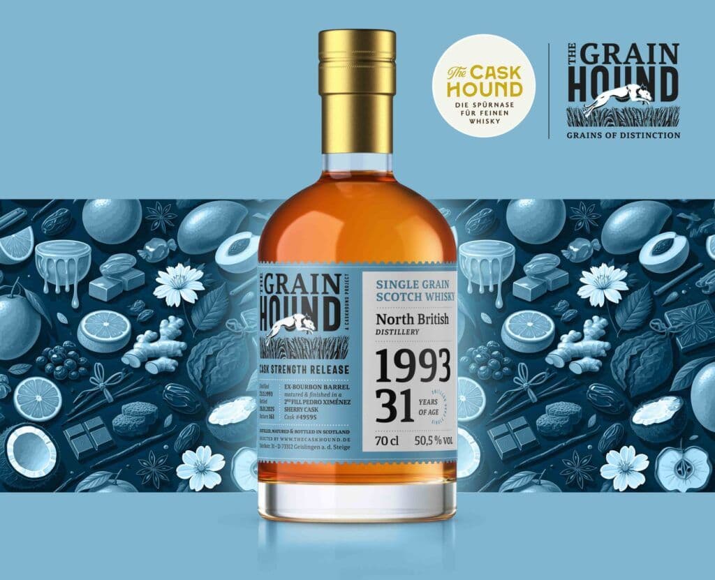 North British 31 Jahre alt – Rare Single Grain von The Grainhound