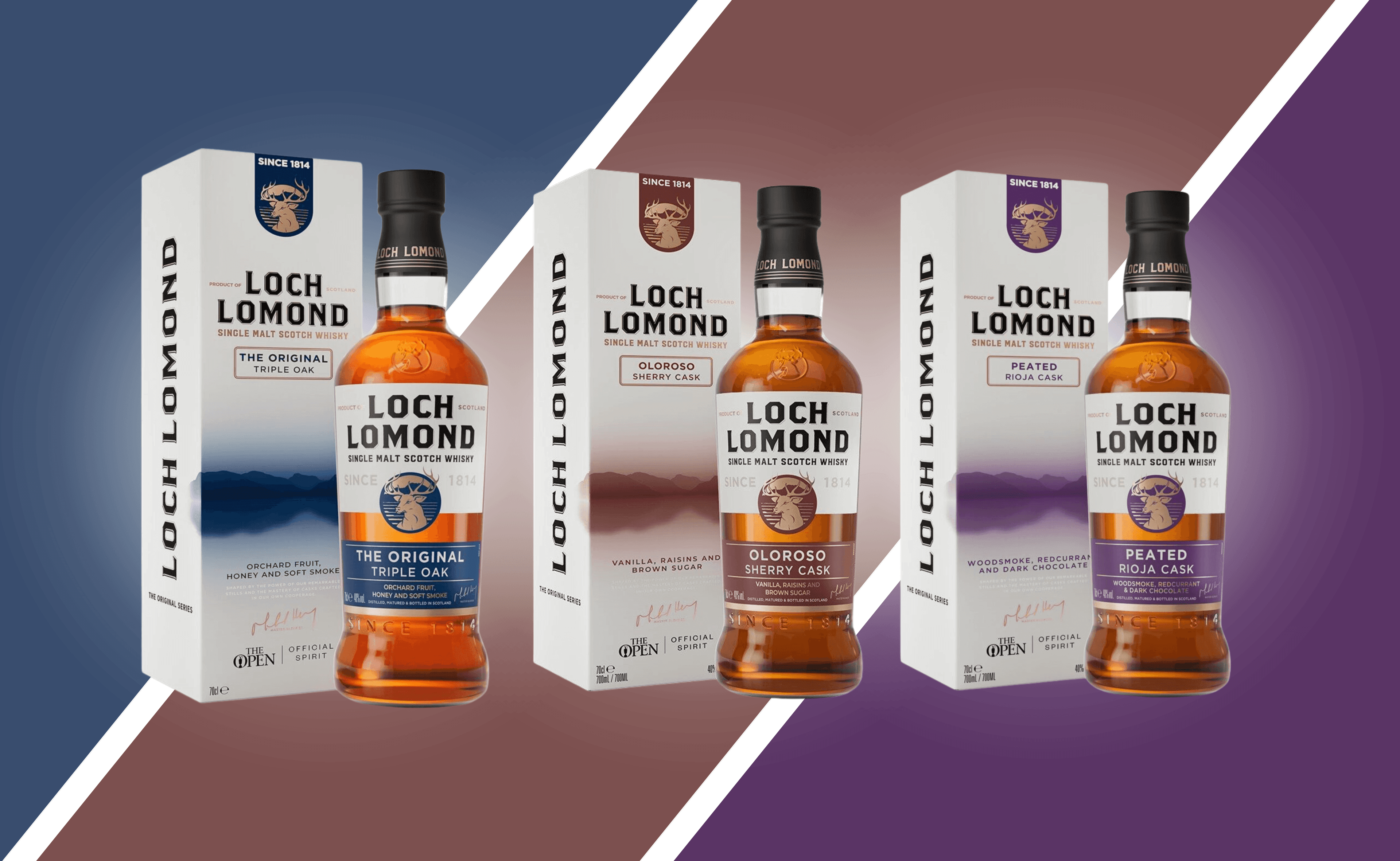 Loch Lomond bringt Triple Oak, Oloroso und Peated Rioja auf den Markt