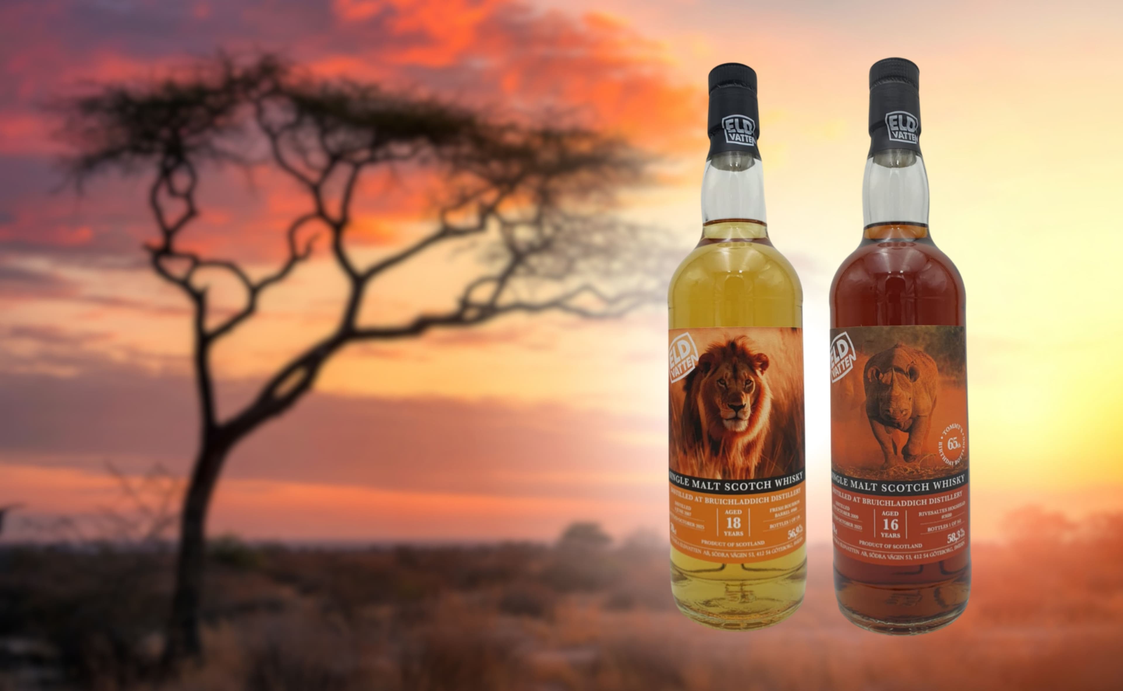 Eld Vatten präsentiert zwei Bruichladdich Wildlife Single Casks