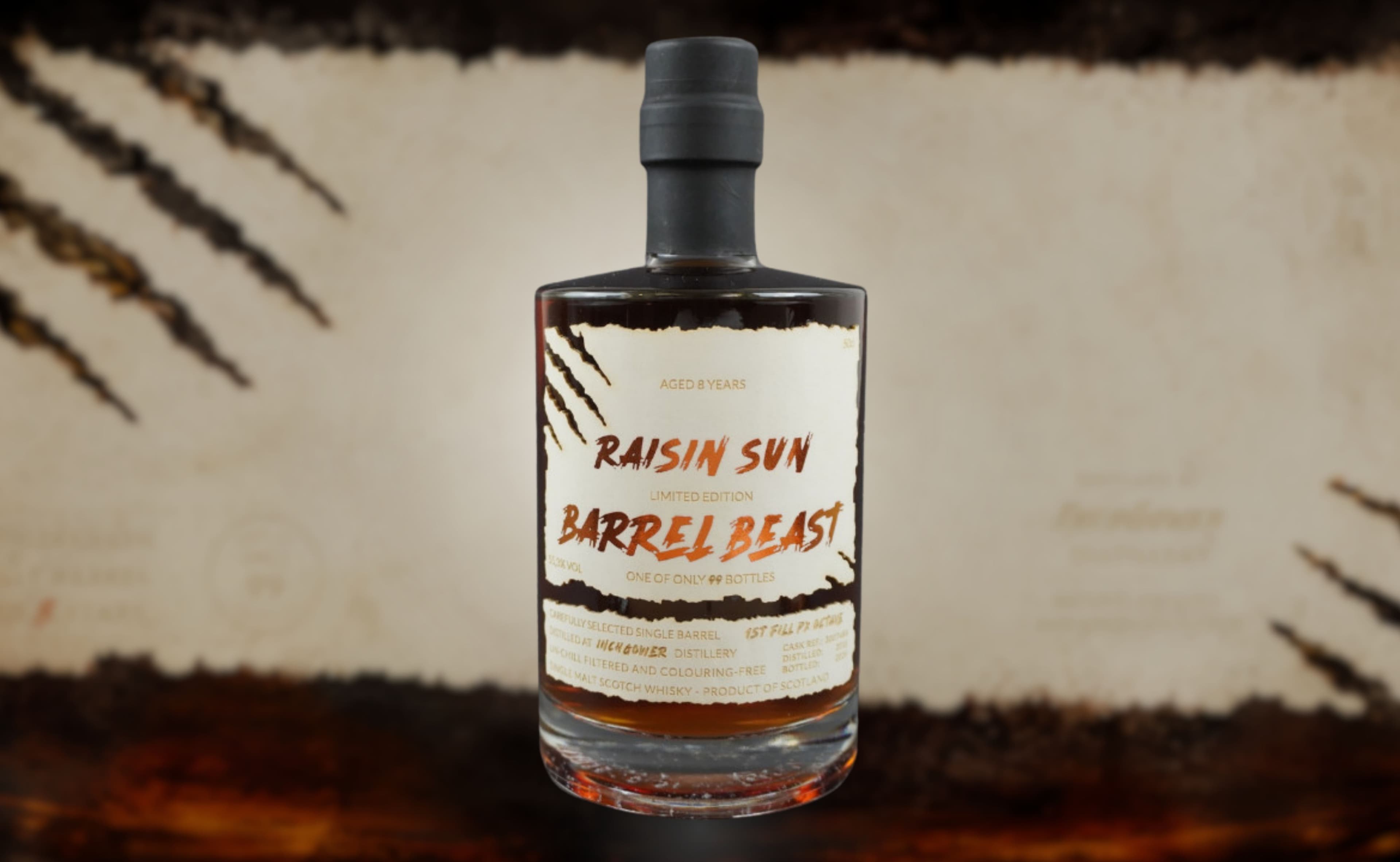 Barrel Beast Dévoile Inchgower 'Raisin Sun' 8 Ans PX Octave
