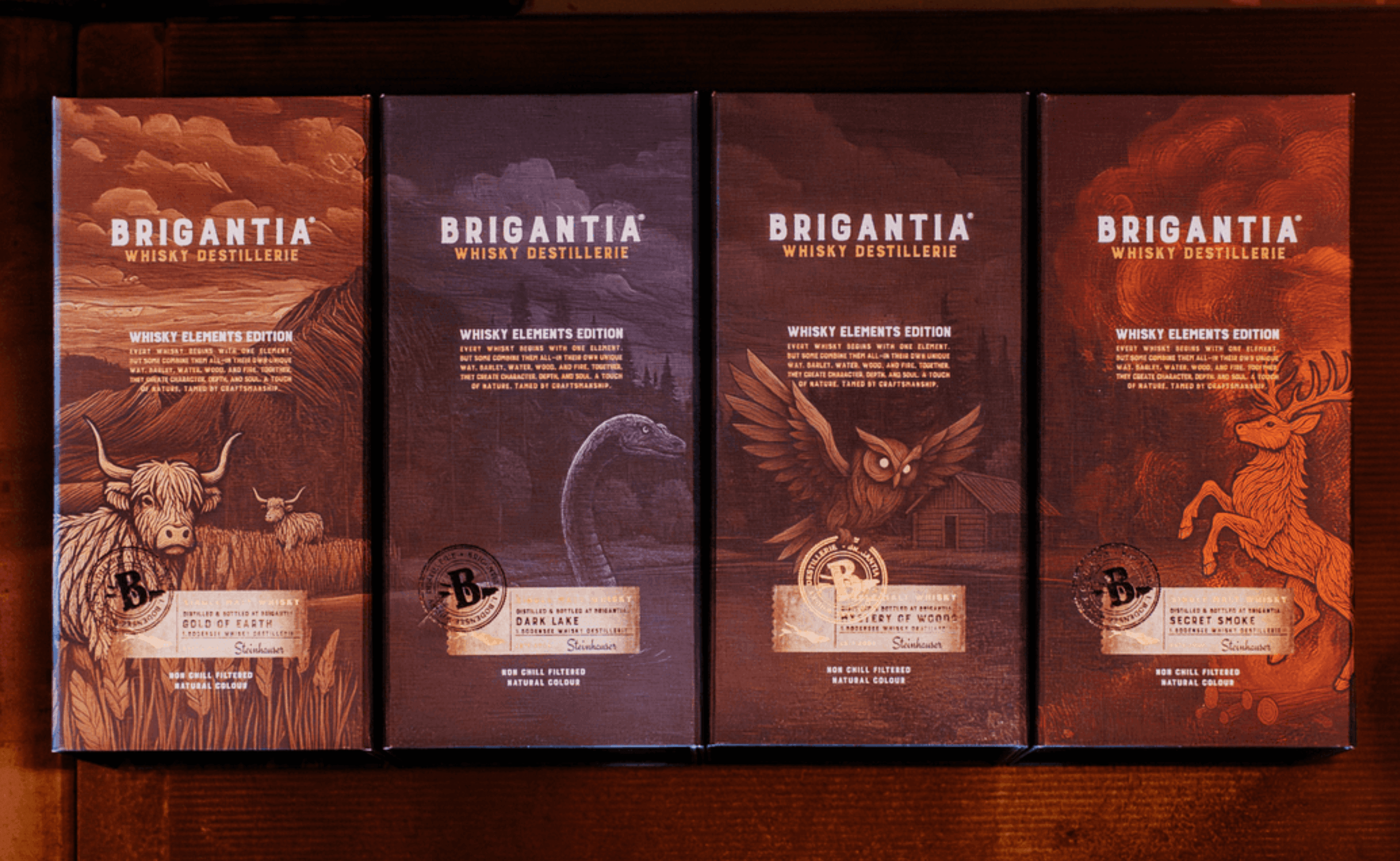 Brigantia startet die Whisky Elements Serie: Vier limitierte Single Malts