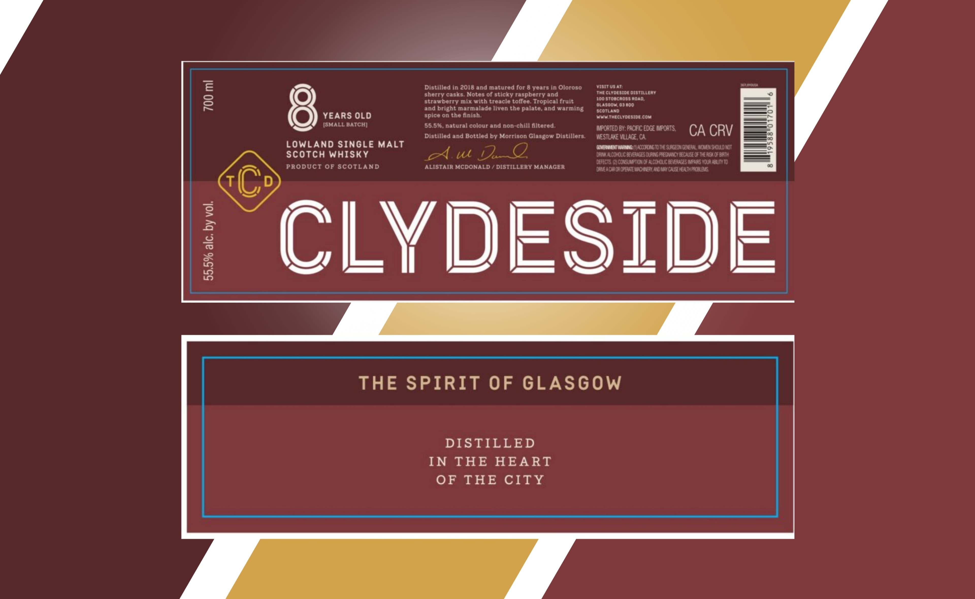 Clydeside Dévoile son Single Malt Oloroso de 8 Ans à 55% ABV